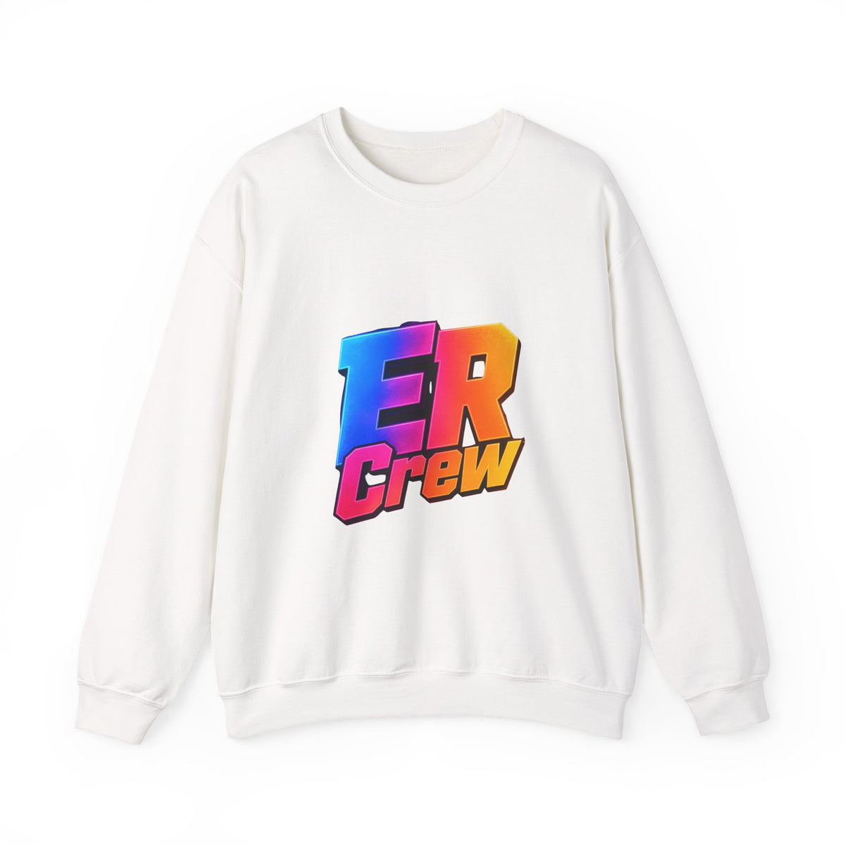 ER Crew Sweatshirt – Colorful Retro Gradient Logo Crewneck