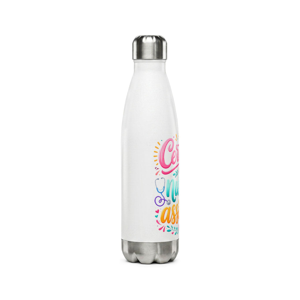 Certified Nursing Assistant Stainless Steel Water Bottle — 17oz Insulated Gift