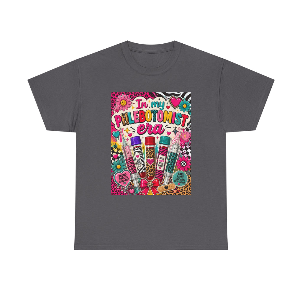 Phlebotomist Era T‑Shirt — Retro Colorful Medical Tech Tee