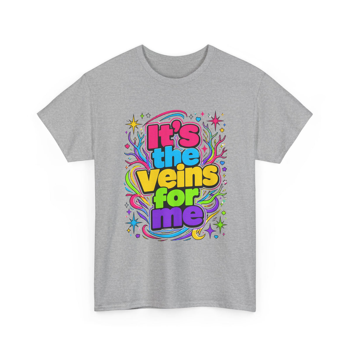 It’s the Veins For Me T-Shirt — Colorful Retro Pride Graphic Tee