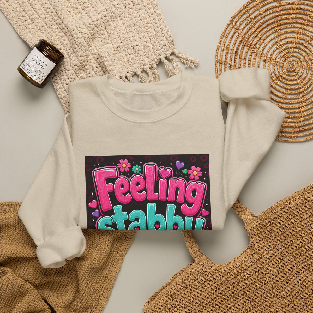 Feeling Stabby Today Sweatshirt — Cute Goth Graphic Crewneck