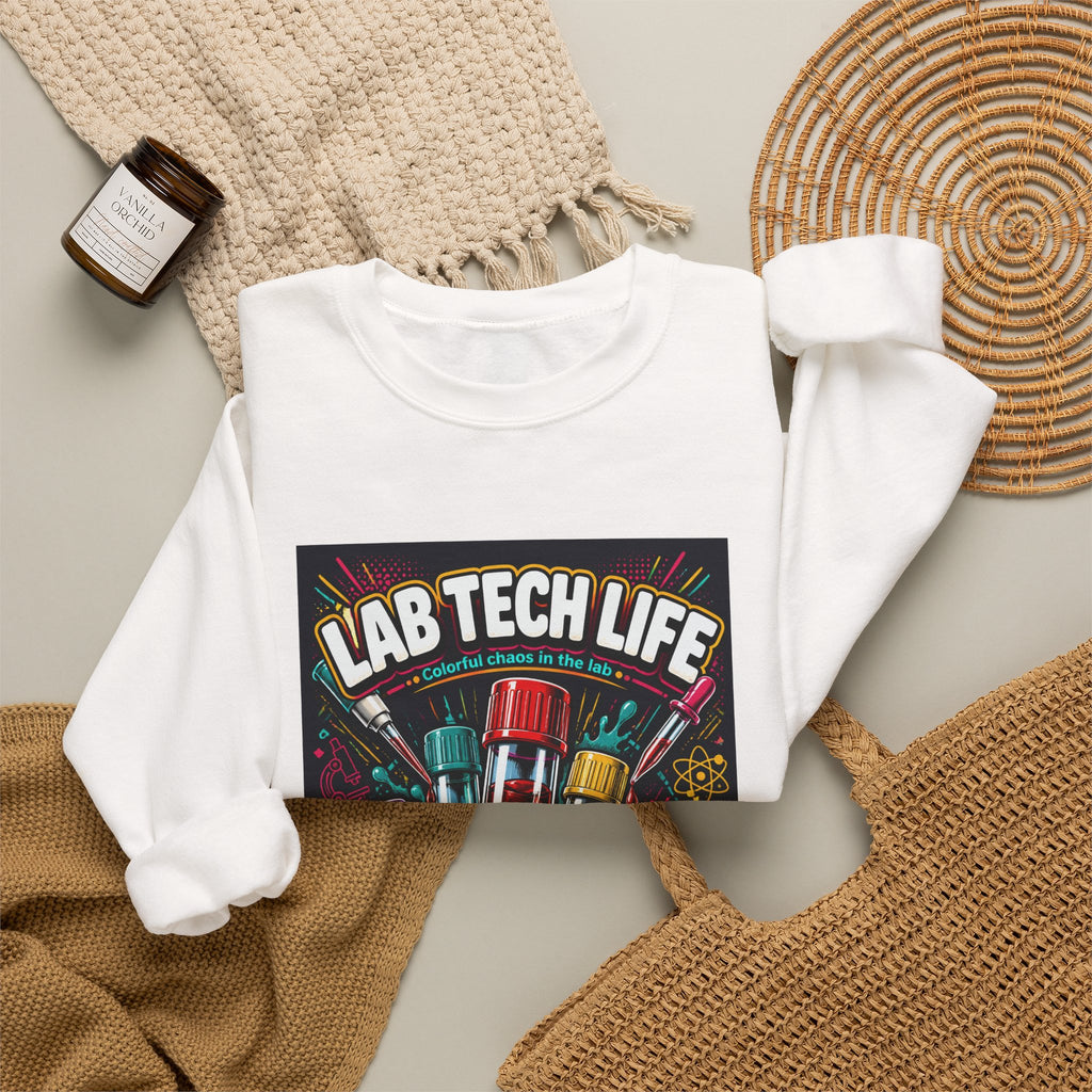 Lab Tech Life Sweatshirt — Colorful Test Tube Medical Lab Tech Shirt