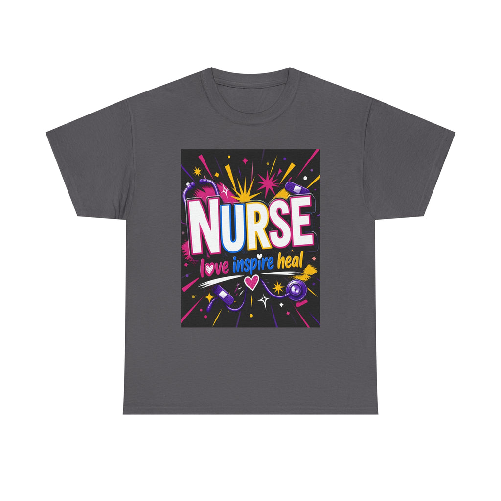 Nurse I Love, Inspire, Heal T-Shirt — Colorful Appreciation Tee for Nurses