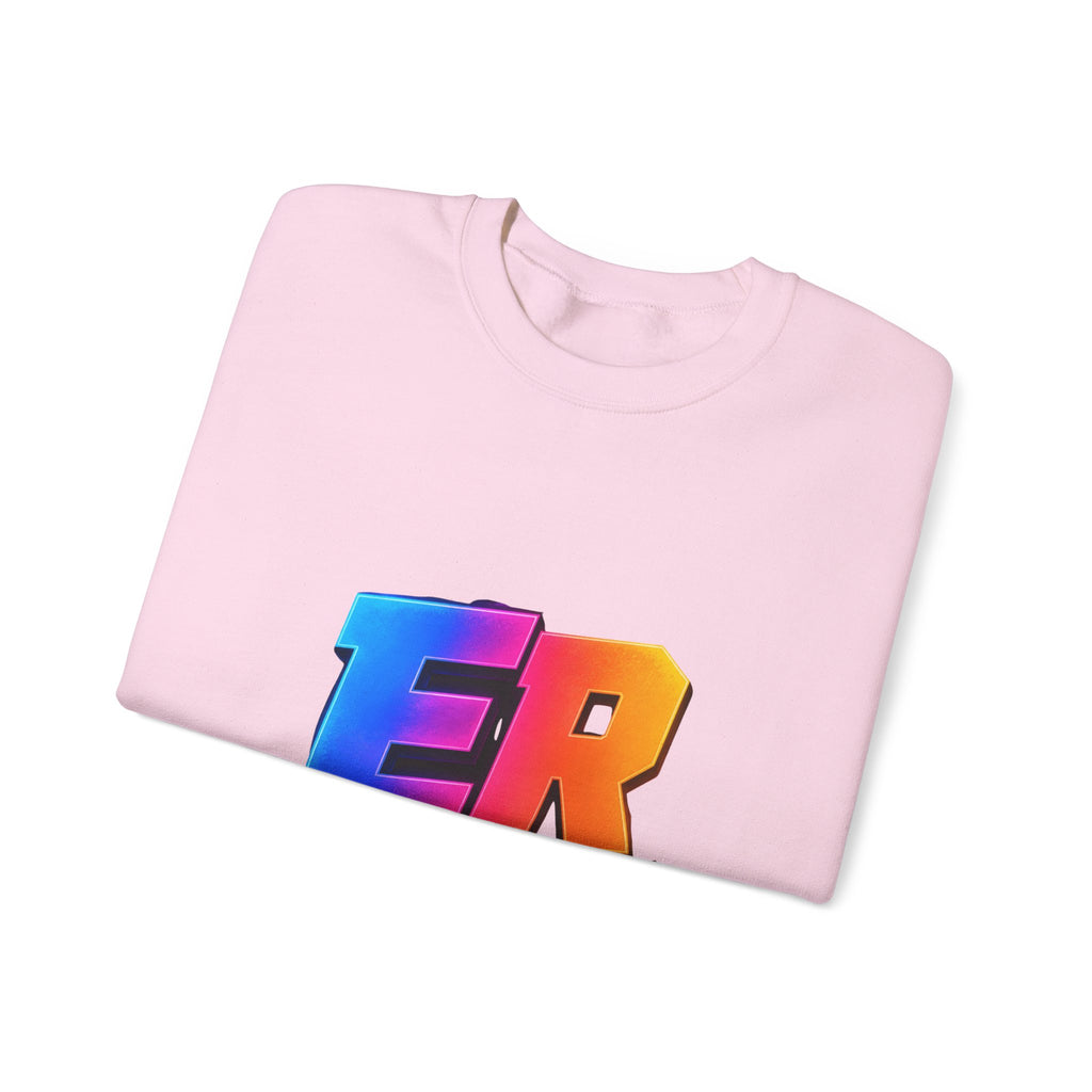 ER Crew Sweatshirt – Colorful Retro Gradient Logo Crewneck