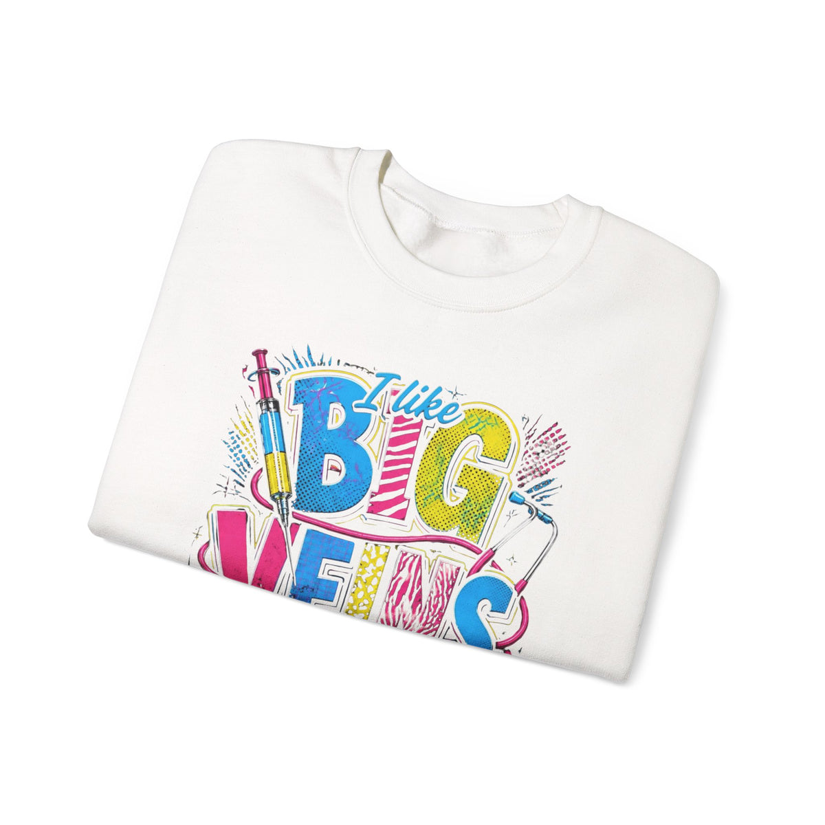 Sewing Crewneck Sweatshirt — "I Like Big Bows and I Cannot Lie" Colorful Quilting Design