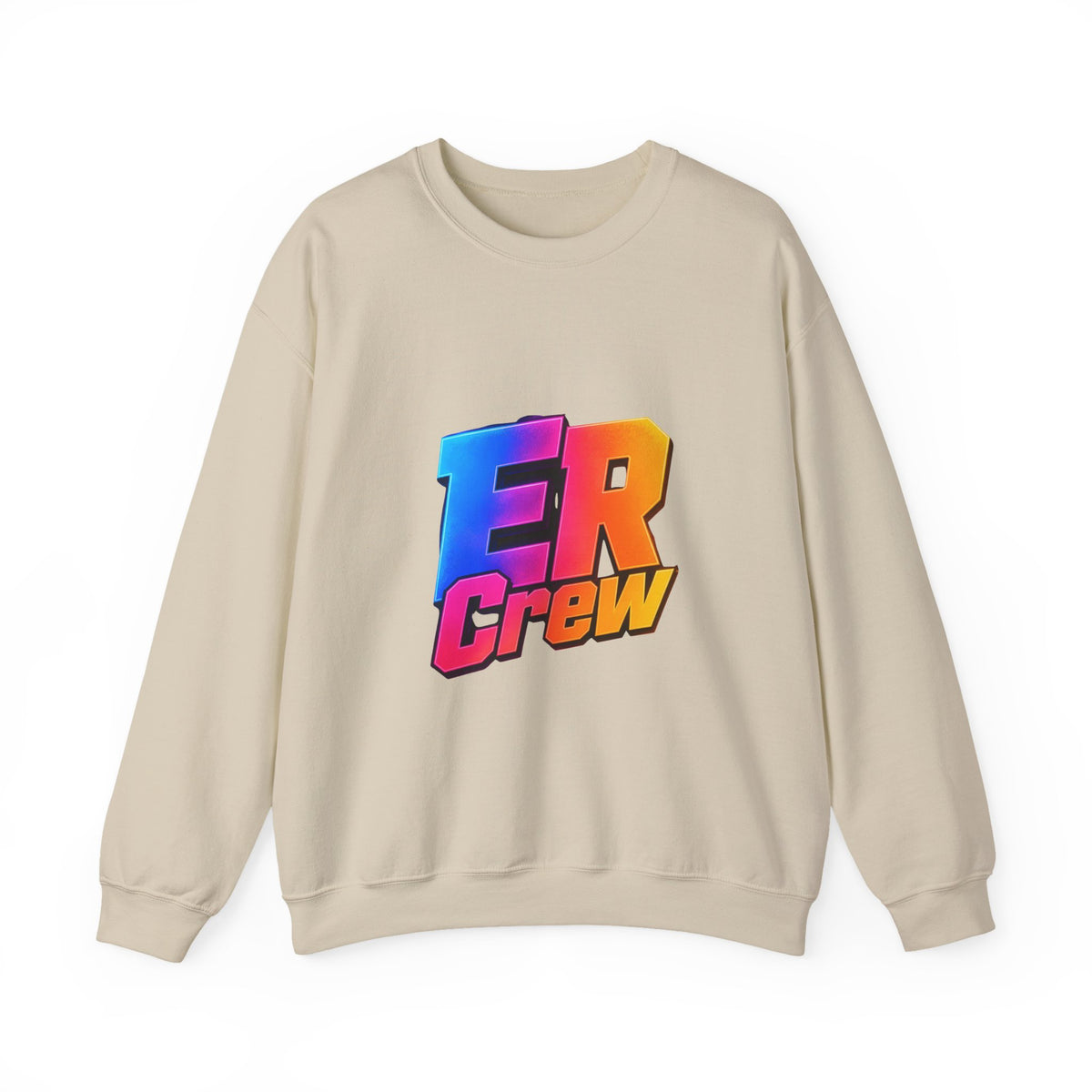 ER Crew Sweatshirt – Colorful Retro Gradient Logo Crewneck