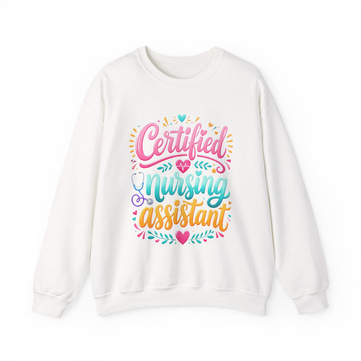 Certified Nursing Assistant Sweatshirt — Cute Colorful CNA Crewneck Gift