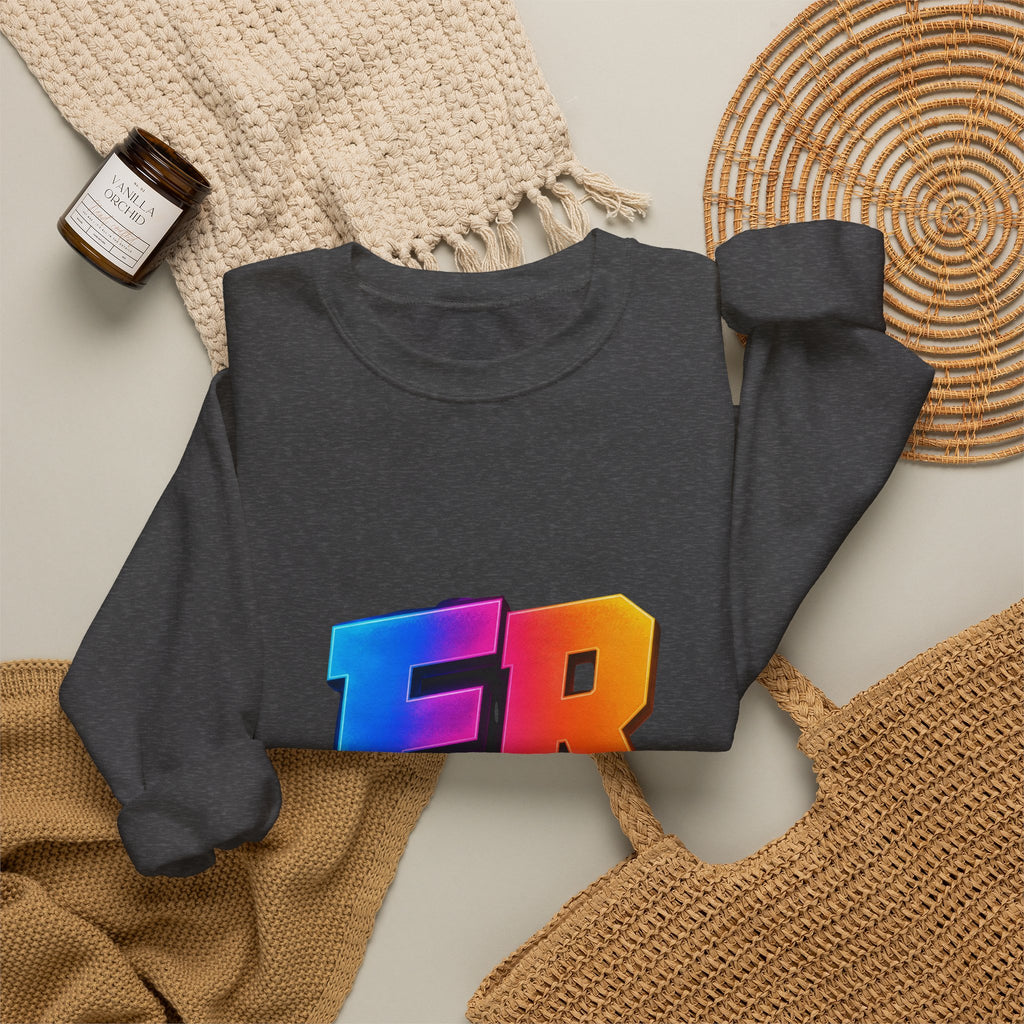 ER Crew Sweatshirt – Colorful Retro Gradient Logo Crewneck