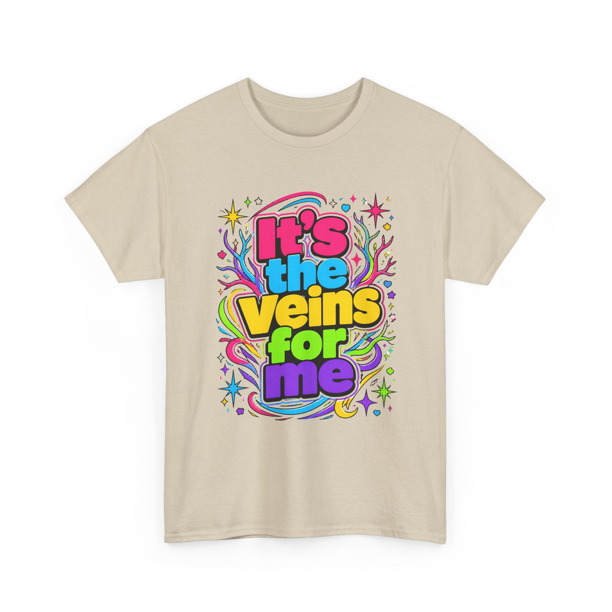 It’s the Veins For Me T-Shirt — Colorful Retro Pride Graphic Tee