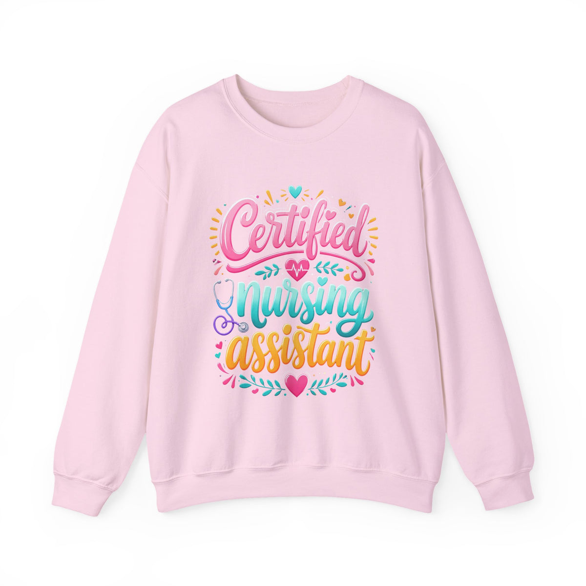 Certified Nursing Assistant Sweatshirt — Cute Colorful CNA Crewneck Gift