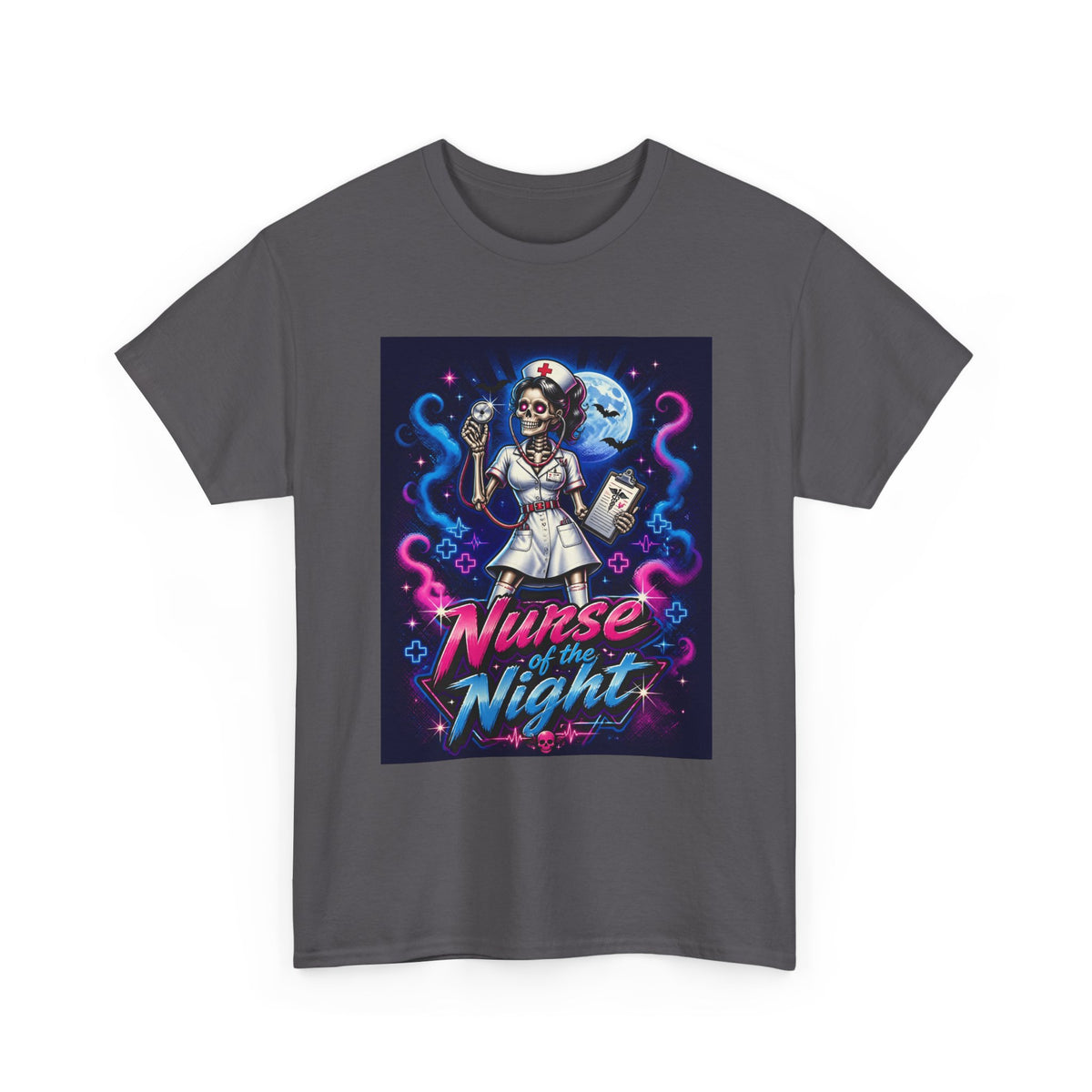 Nurse of the Night T-Shirt — Neon Gothic Night Shift Nurse Tee
