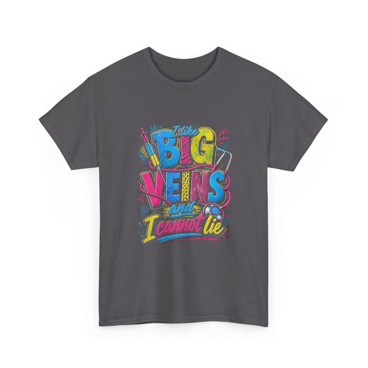 T-Shirt — "Big Veins and I Cannot Lie" Retro Graphic Tee