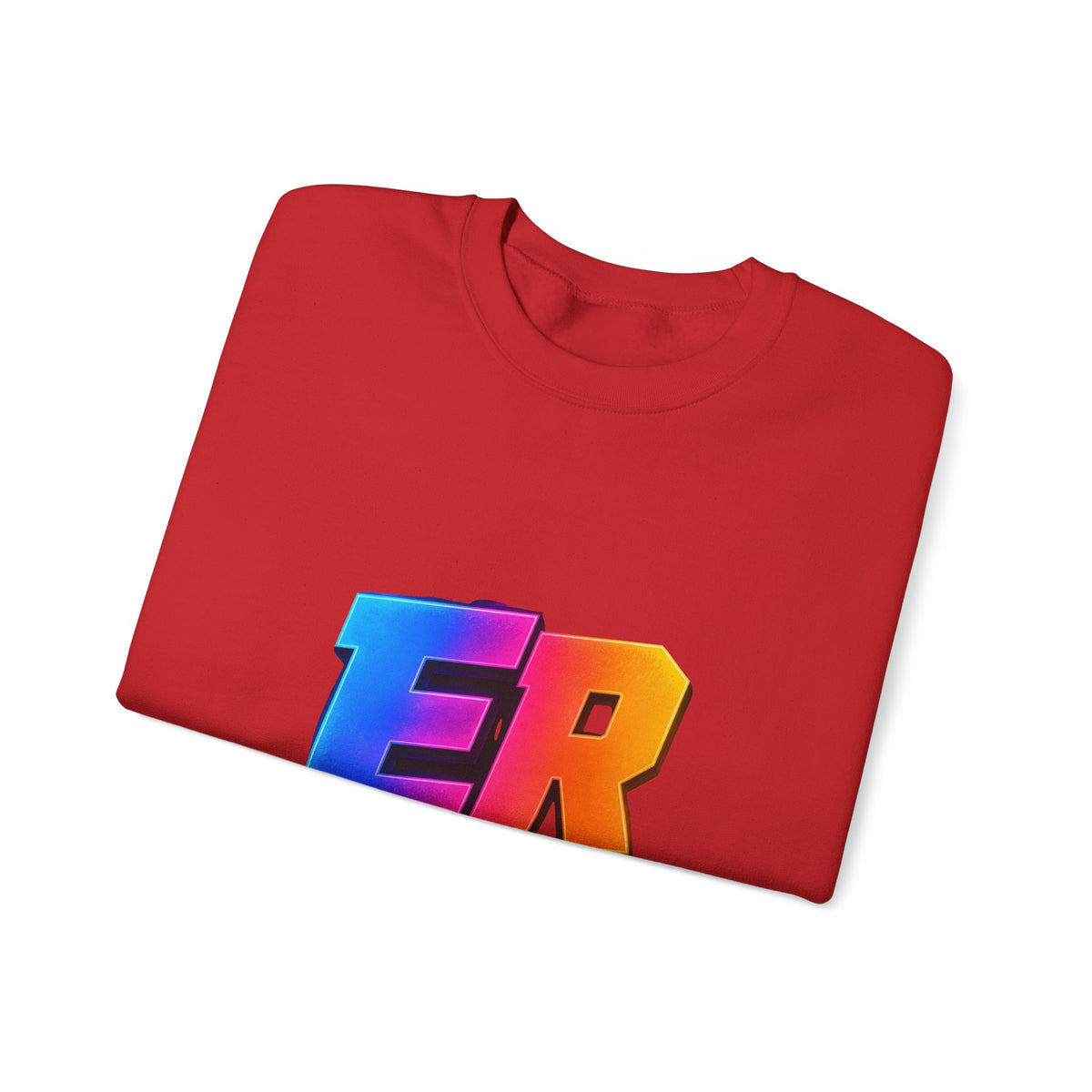 ER Crew Sweatshirt – Colorful Retro Gradient Logo Crewneck