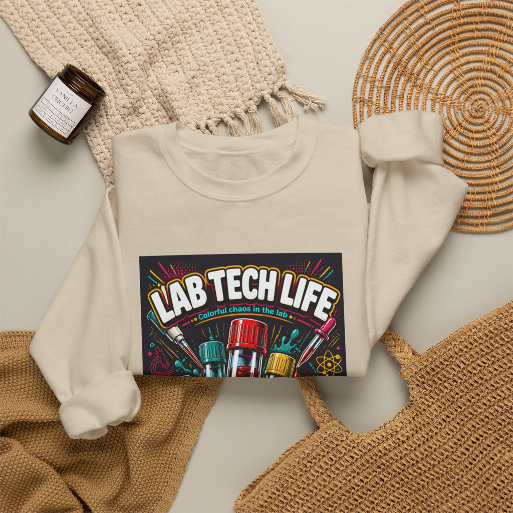 Lab Tech Life Sweatshirt — Colorful Test Tube Medical Lab Tech Shirt