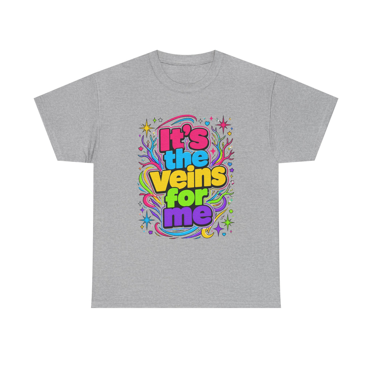 It’s the Veins For Me T-Shirt — Colorful Retro Pride Graphic Tee