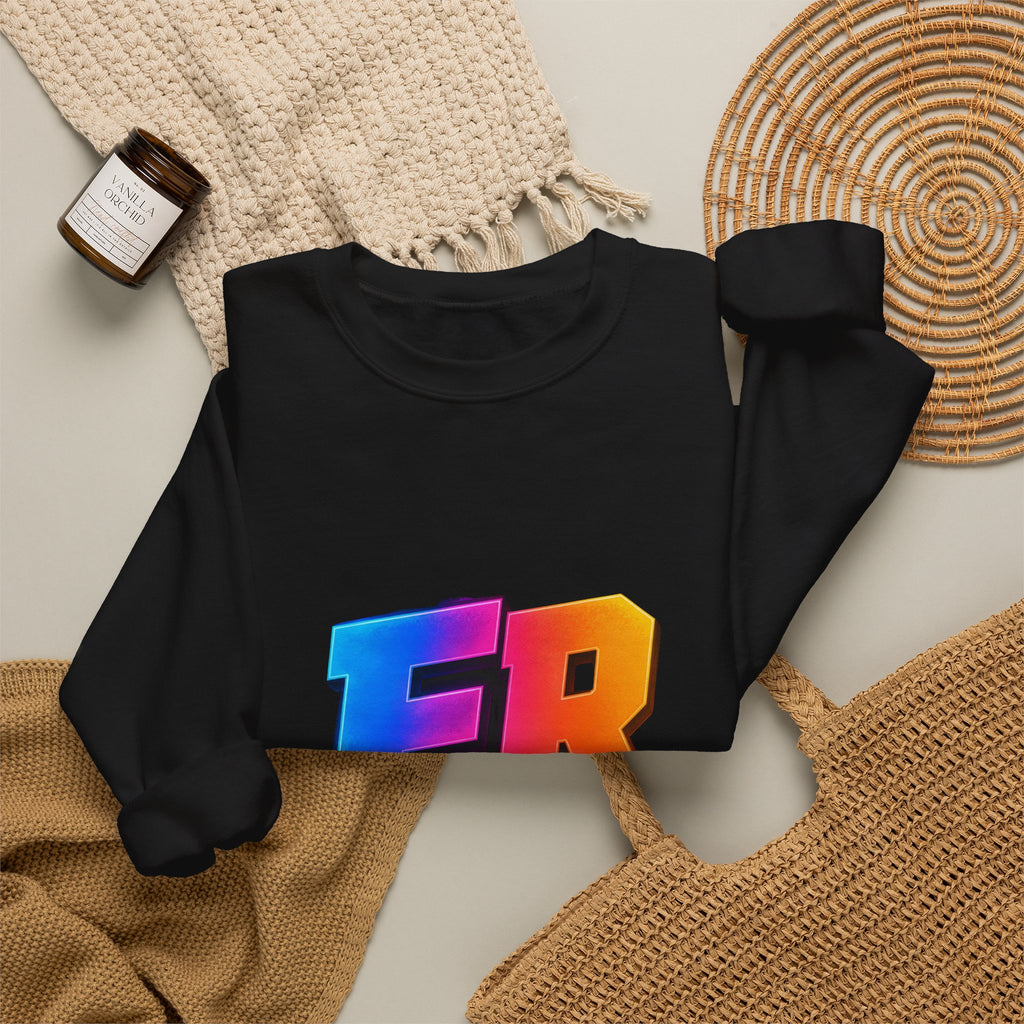 ER Crew Sweatshirt – Colorful Retro Gradient Logo Crewneck