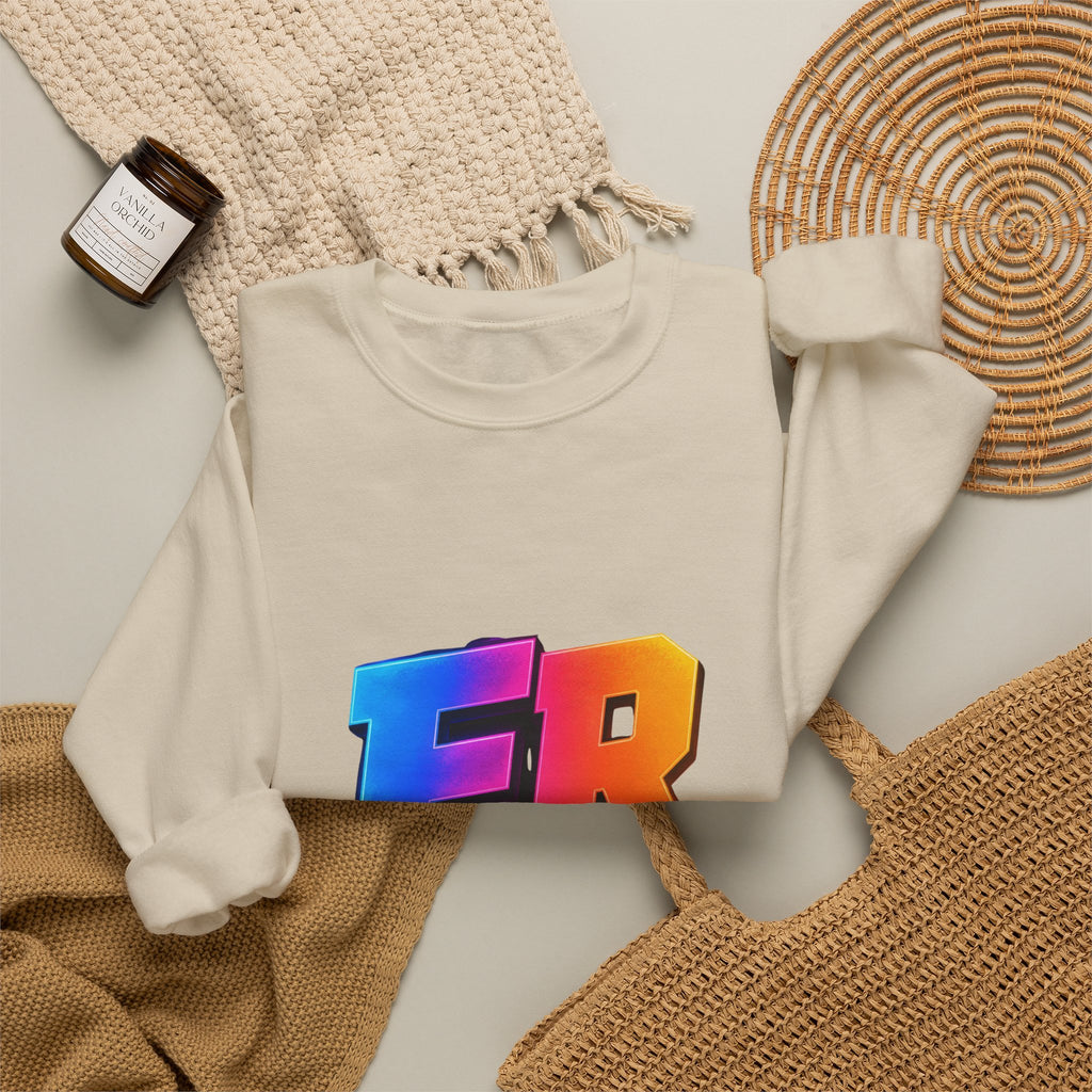 ER Crew Sweatshirt – Colorful Retro Gradient Logo Crewneck