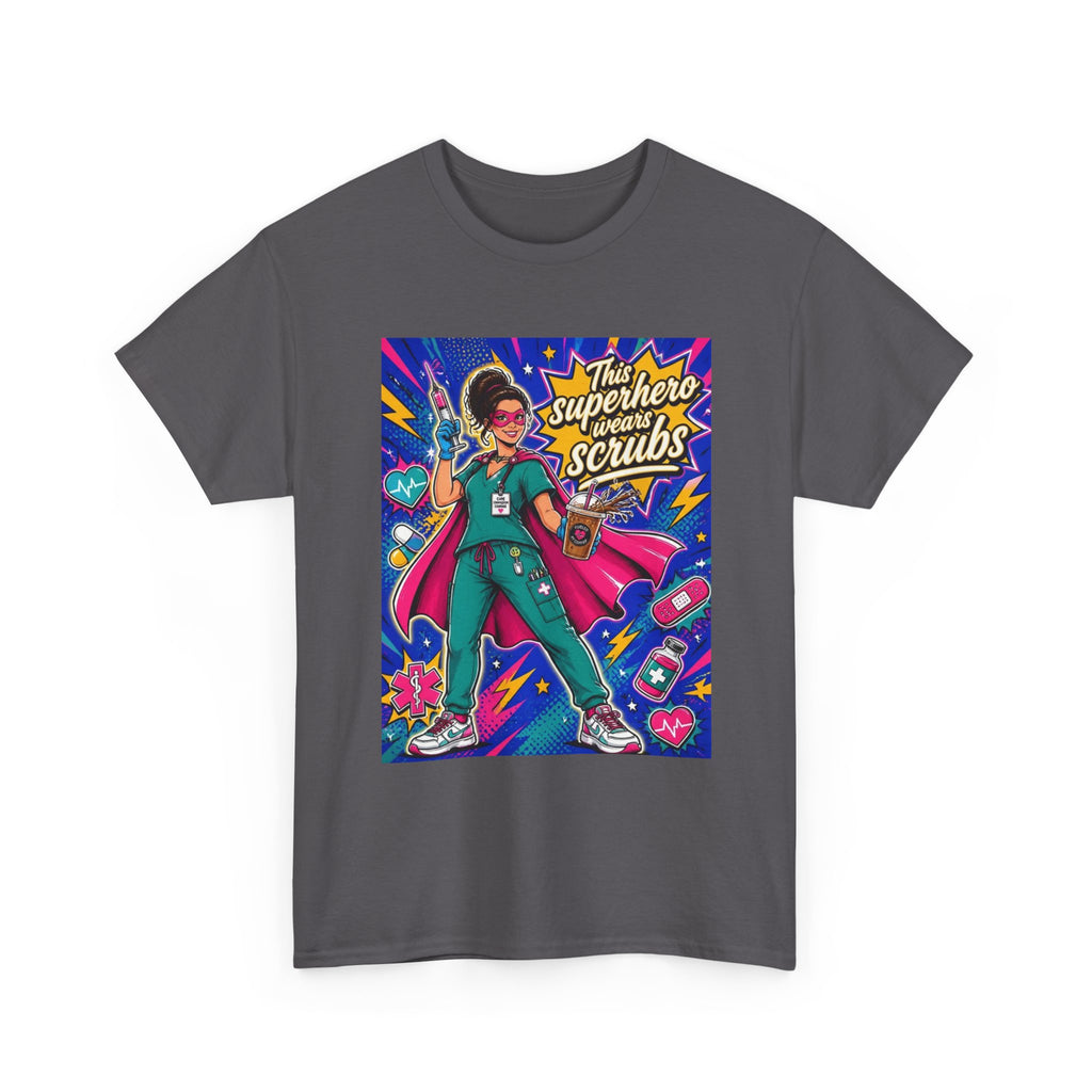 Superhero Scrubs Tee — "This Superhero Wears Scrubs" Nurse Medical Appreciation T-Shirt