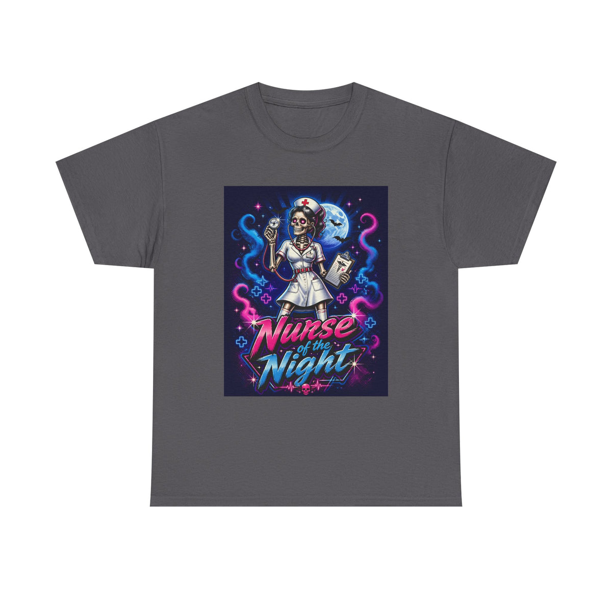 Nurse of the Night T-Shirt — Neon Gothic Night Shift Nurse Tee