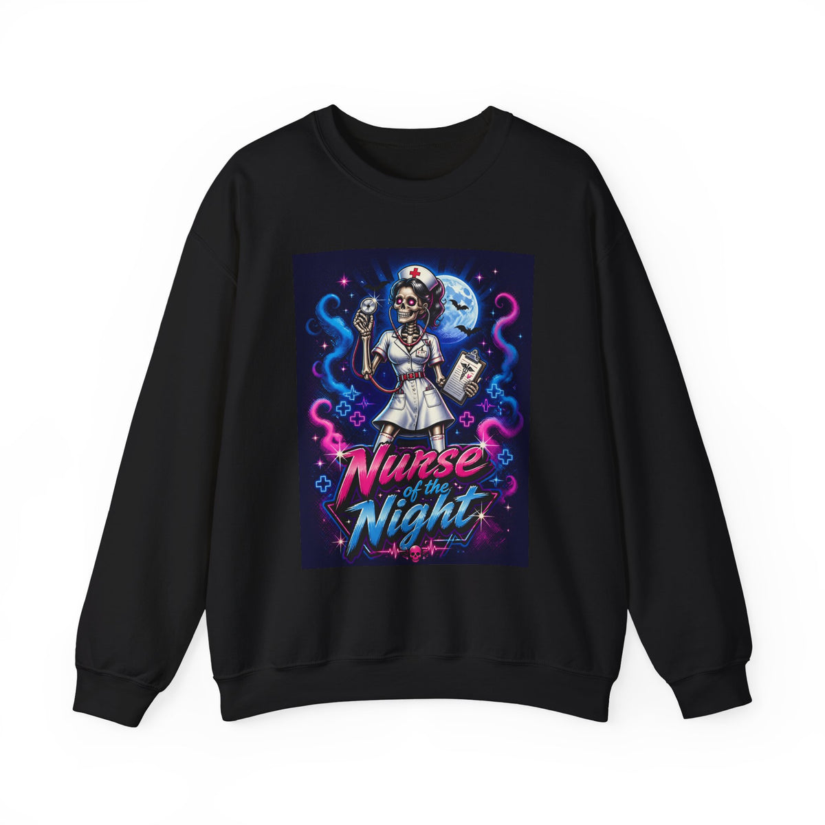 Nurse of the Night Sweatshirt - Retro Neon Nightshift RN Crewneck