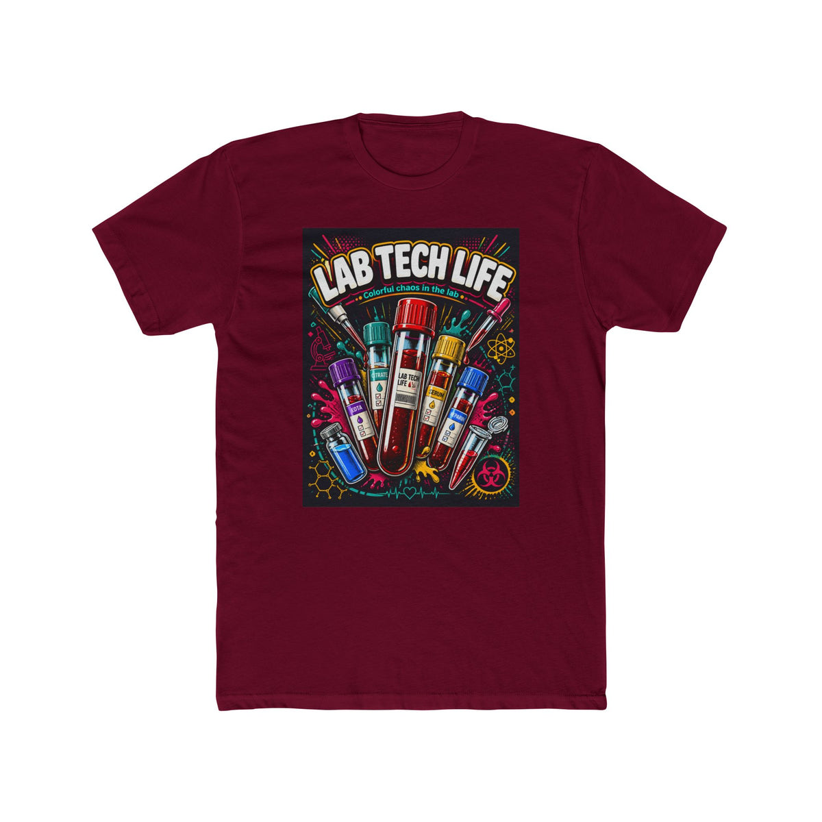 Lab Tech Life T-Shirt — Funny Medical Lab Technician Tee with Colorful Vials