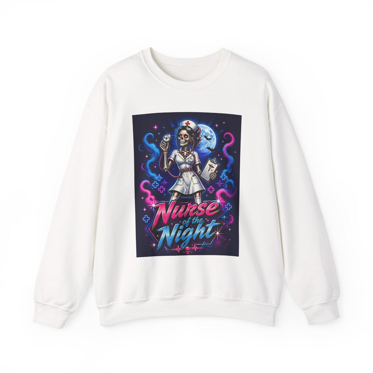 Nurse of the Night Sweatshirt - Retro Neon Nightshift RN Crewneck