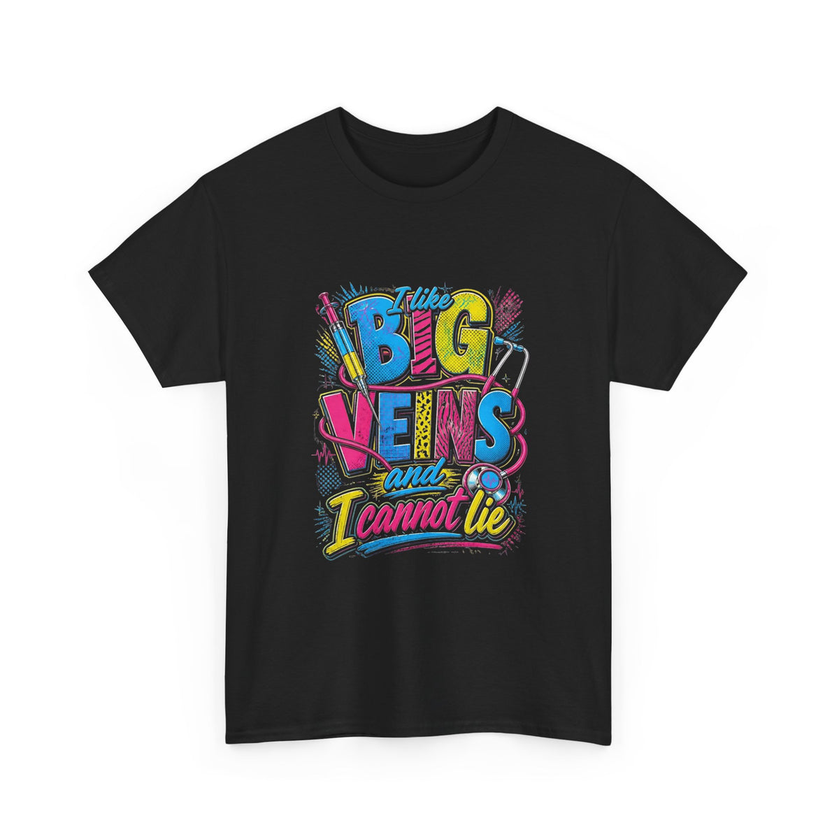 T-Shirt — "Big Veins and I Cannot Lie" Retro Graphic Tee