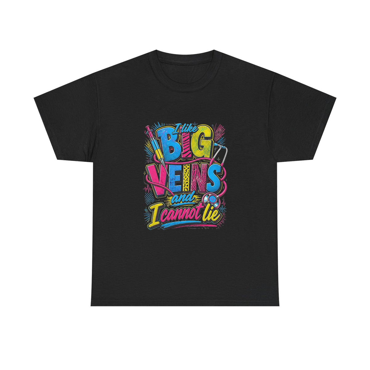 T-Shirt — "Big Veins and I Cannot Lie" Retro Graphic Tee