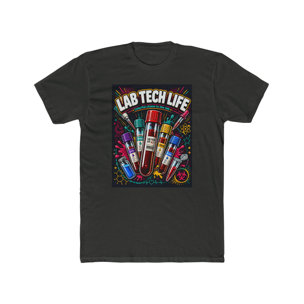 Lab Tech Life T-Shirt — Funny Medical Lab Technician Tee with Colorful Vials