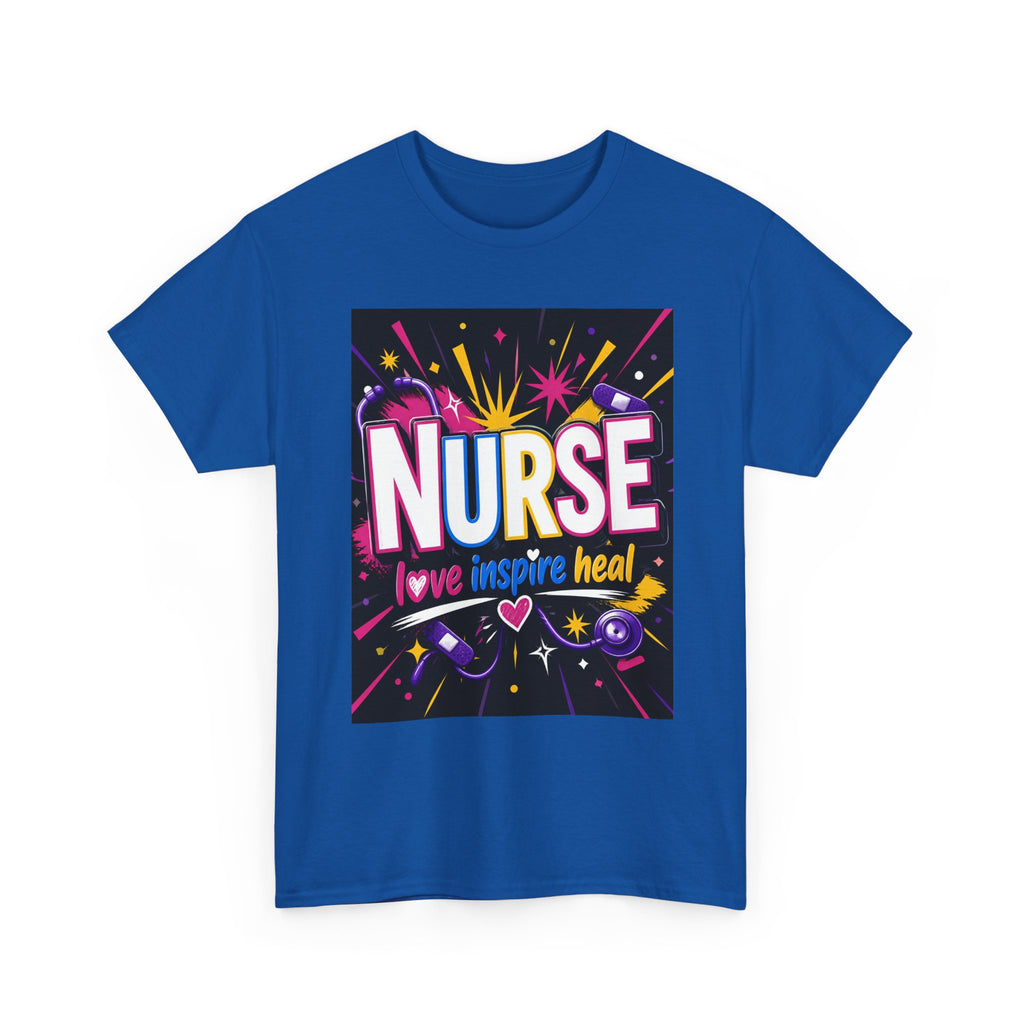 Nurse I Love, Inspire, Heal T-Shirt — Colorful Appreciation Tee for Nurses
