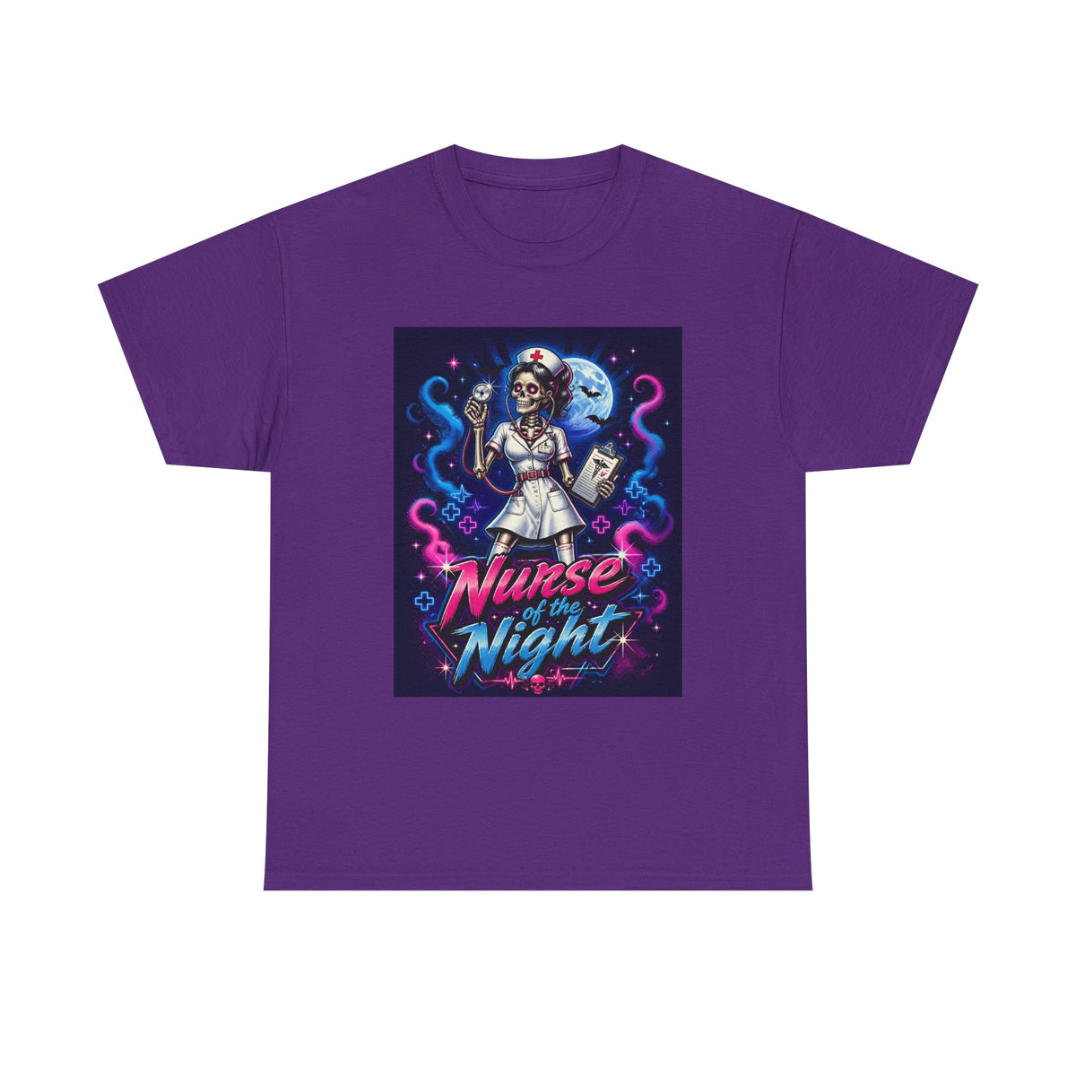 Nurse of the Night T-Shirt — Neon Gothic Night Shift Nurse Tee