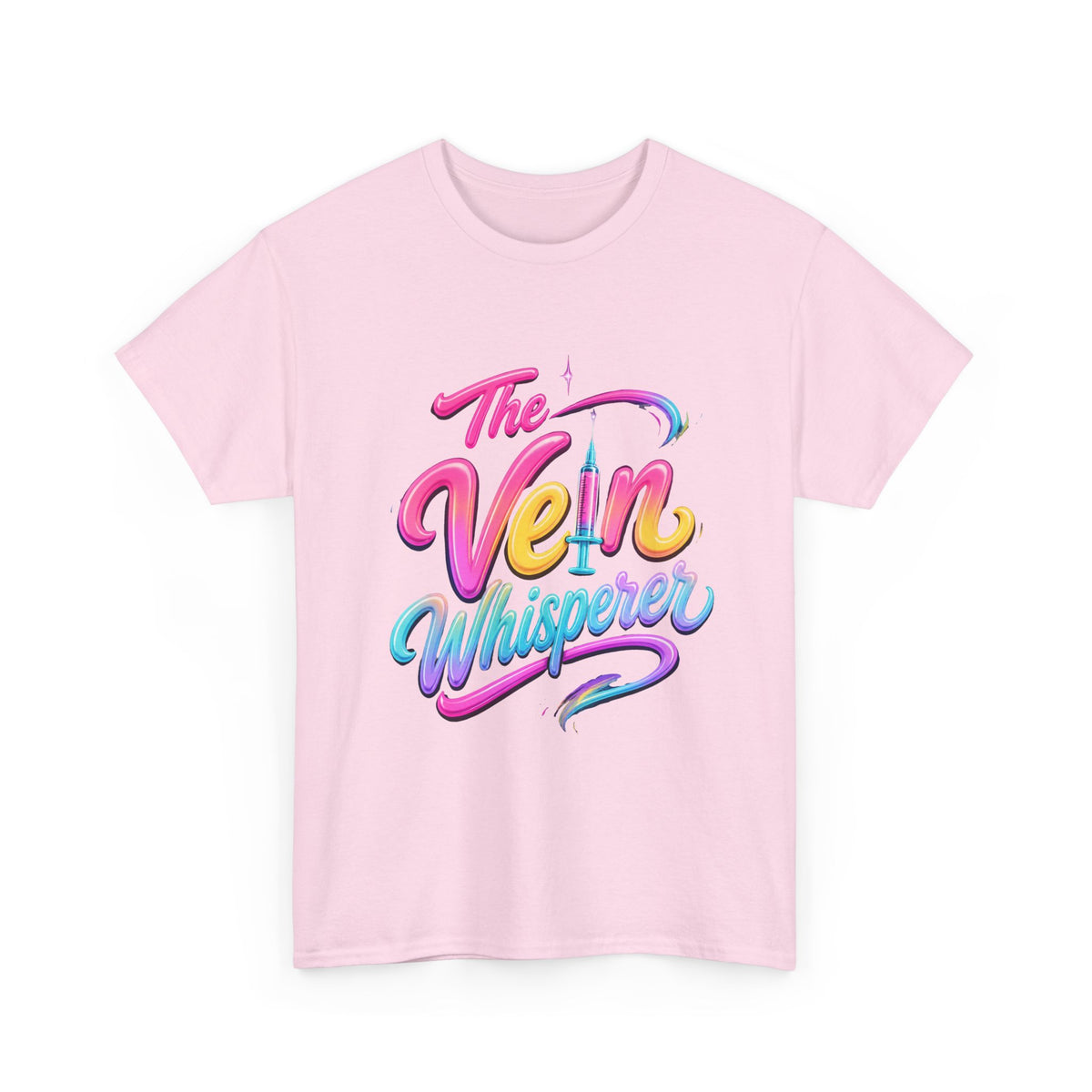 The Vein Whisperer T-Shirt — Colorful Retro Script Medical Enthusiast Tee