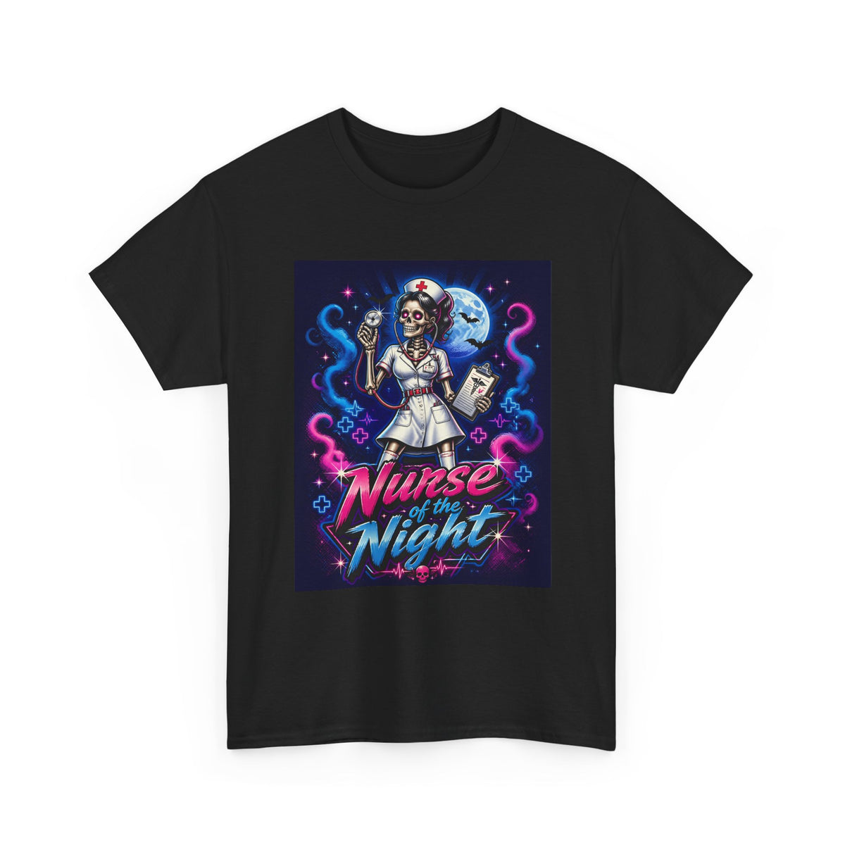 Nurse of the Night T-Shirt — Neon Gothic Night Shift Nurse Tee