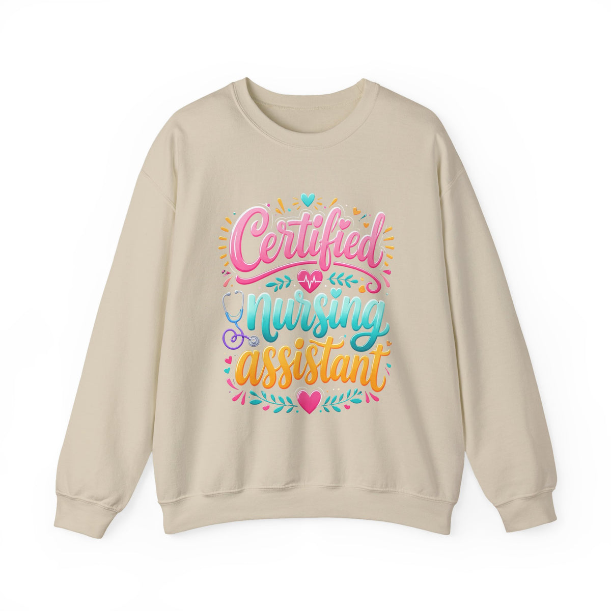 Certified Nursing Assistant Sweatshirt — Cute Colorful CNA Crewneck Gift