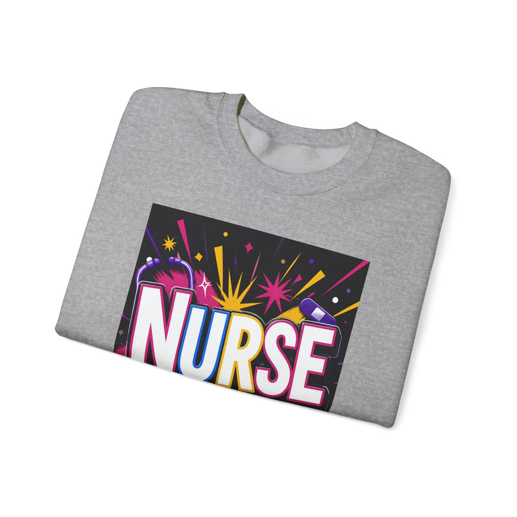Nurse Crewneck Sweatshirt – "I Love Inspire Heal" Colorful Graphic