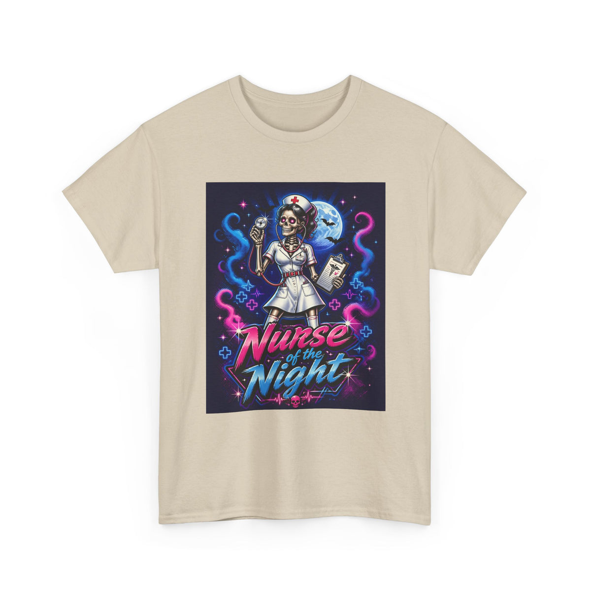 Nurse of the Night T-Shirt — Neon Gothic Night Shift Nurse Tee
