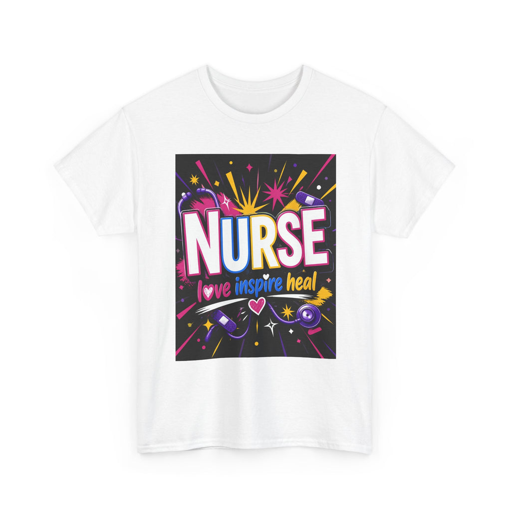 Nurse I Love, Inspire, Heal T-Shirt — Colorful Appreciation Tee for Nurses