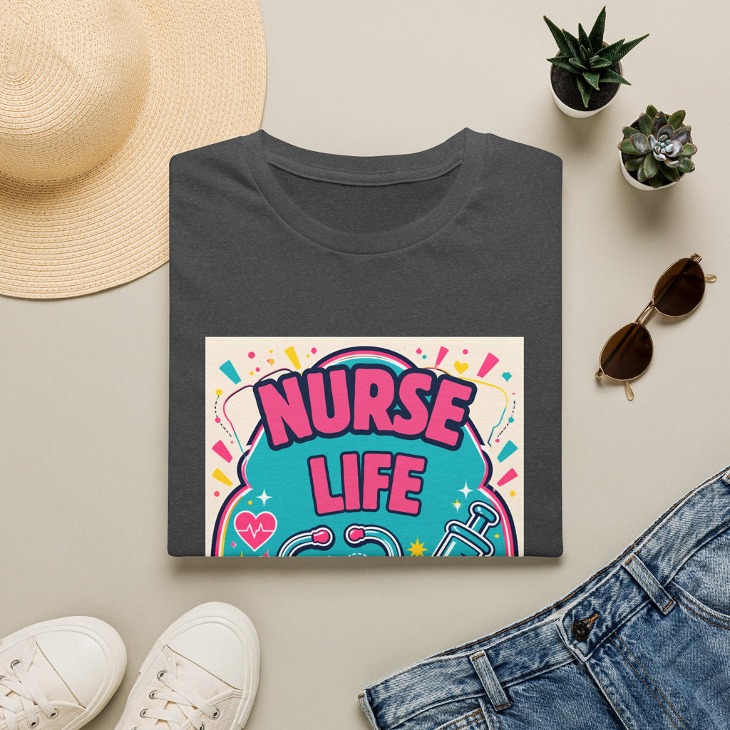 Nurse Life T-Shirt — Colorful Stethoscope & Syringe Graphic for Nurses