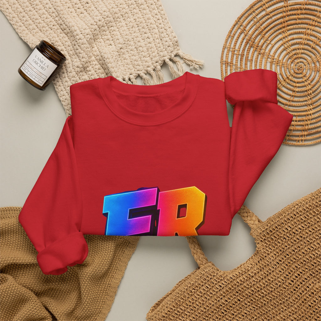 ER Crew Sweatshirt – Colorful Retro Gradient Logo Crewneck