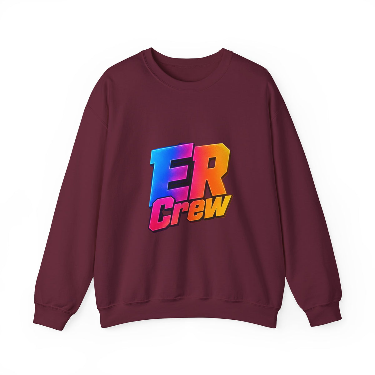 ER Crew Sweatshirt – Colorful Retro Gradient Logo Crewneck