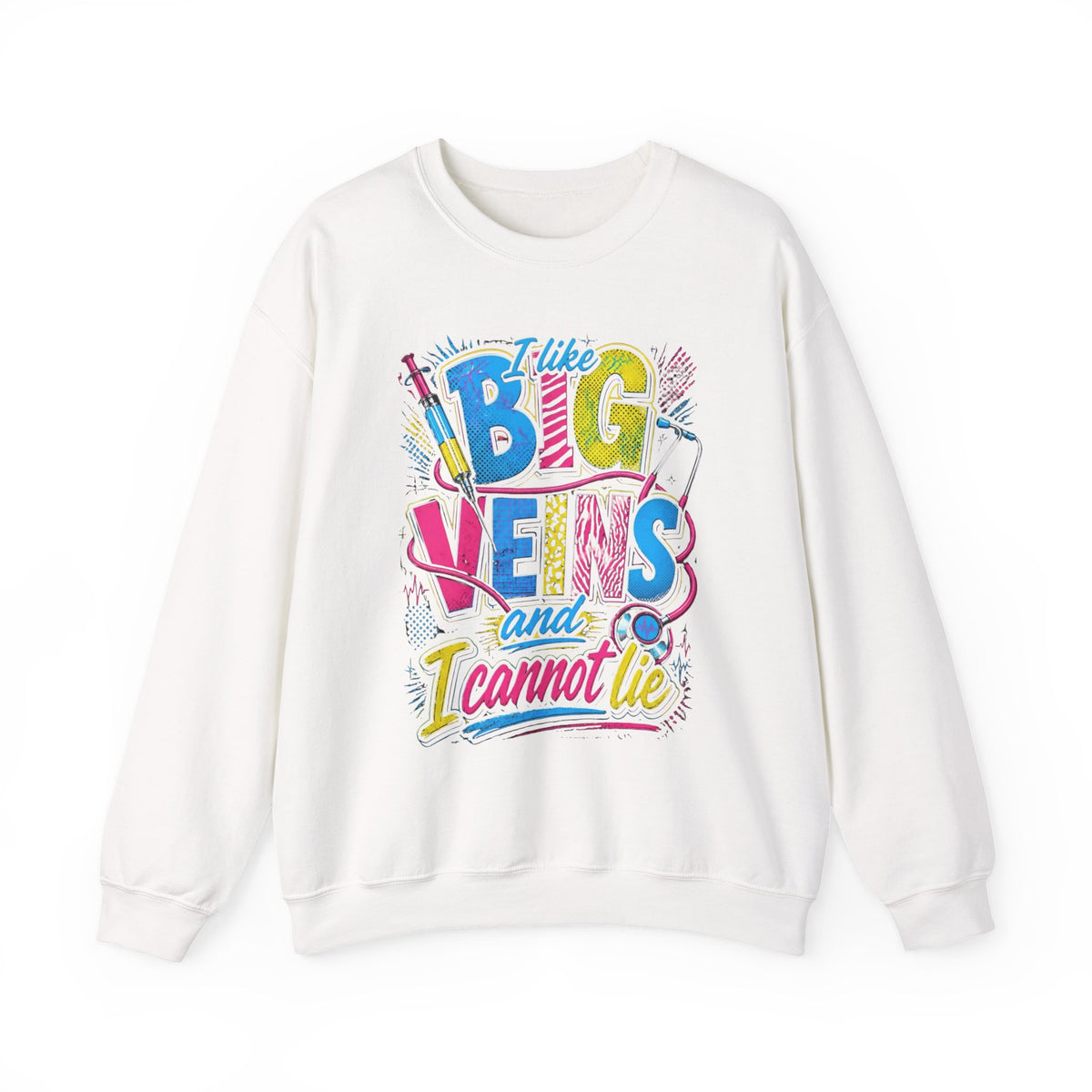 Sewing Crewneck Sweatshirt — "I Like Big Bows and I Cannot Lie" Colorful Quilting Design