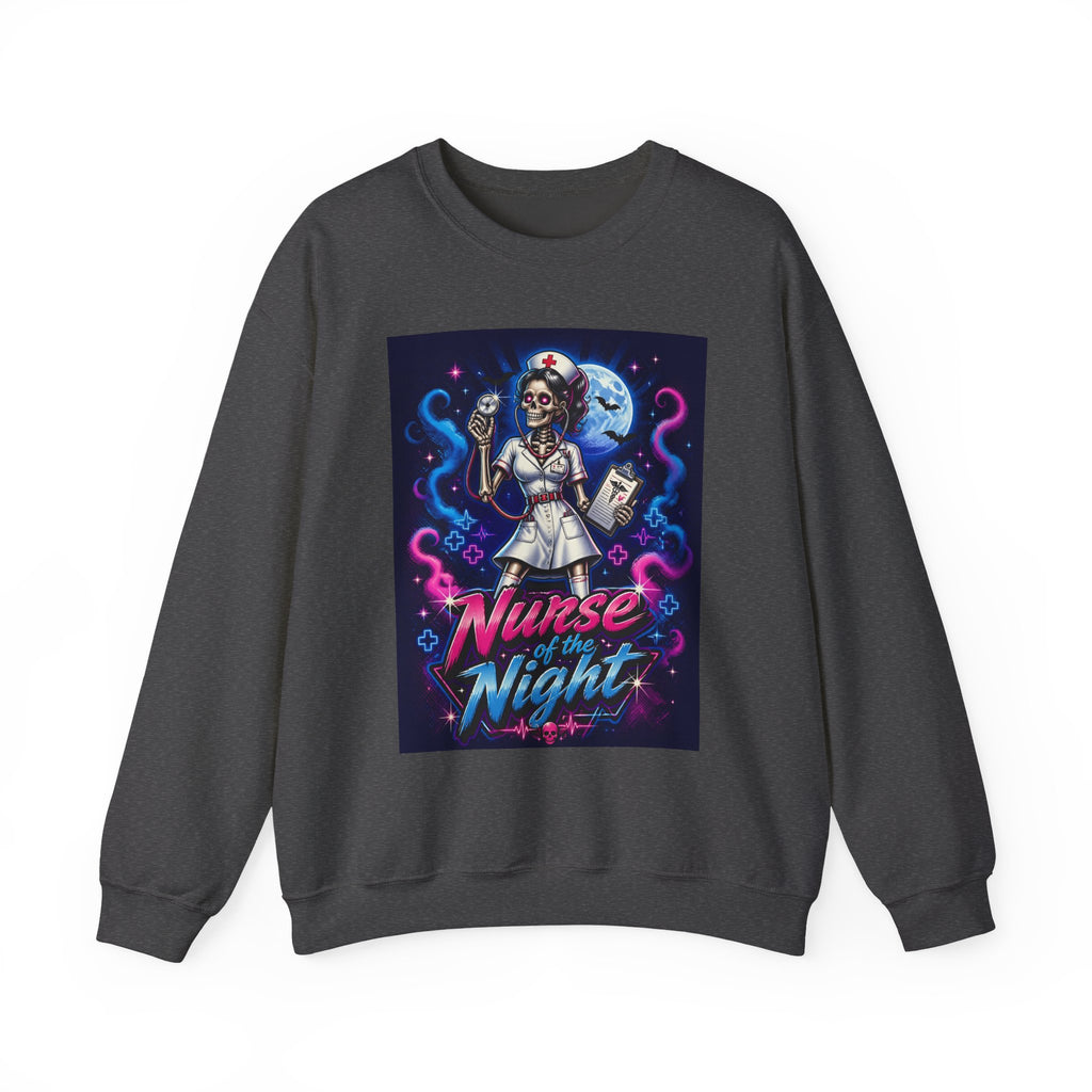 Nurse of the Night Sweatshirt - Retro Neon Nightshift RN Crewneck