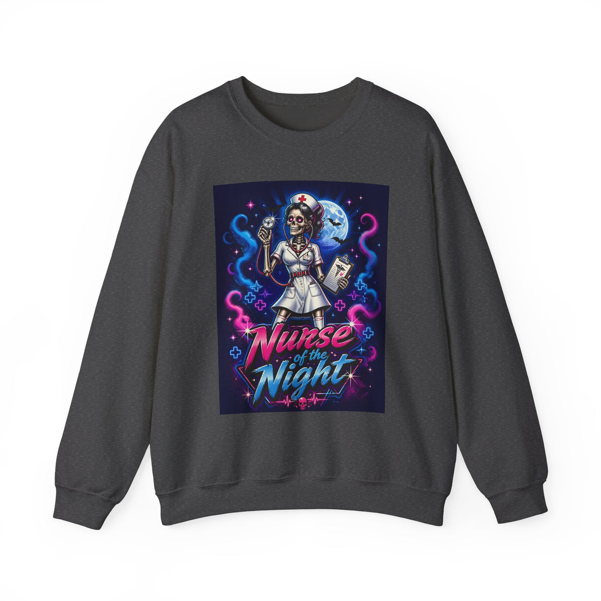 Nurse of the Night Sweatshirt - Retro Neon Nightshift RN Crewneck