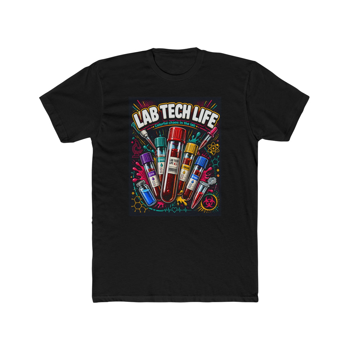 Lab Tech Life T-Shirt — Funny Medical Lab Technician Tee with Colorful Vials