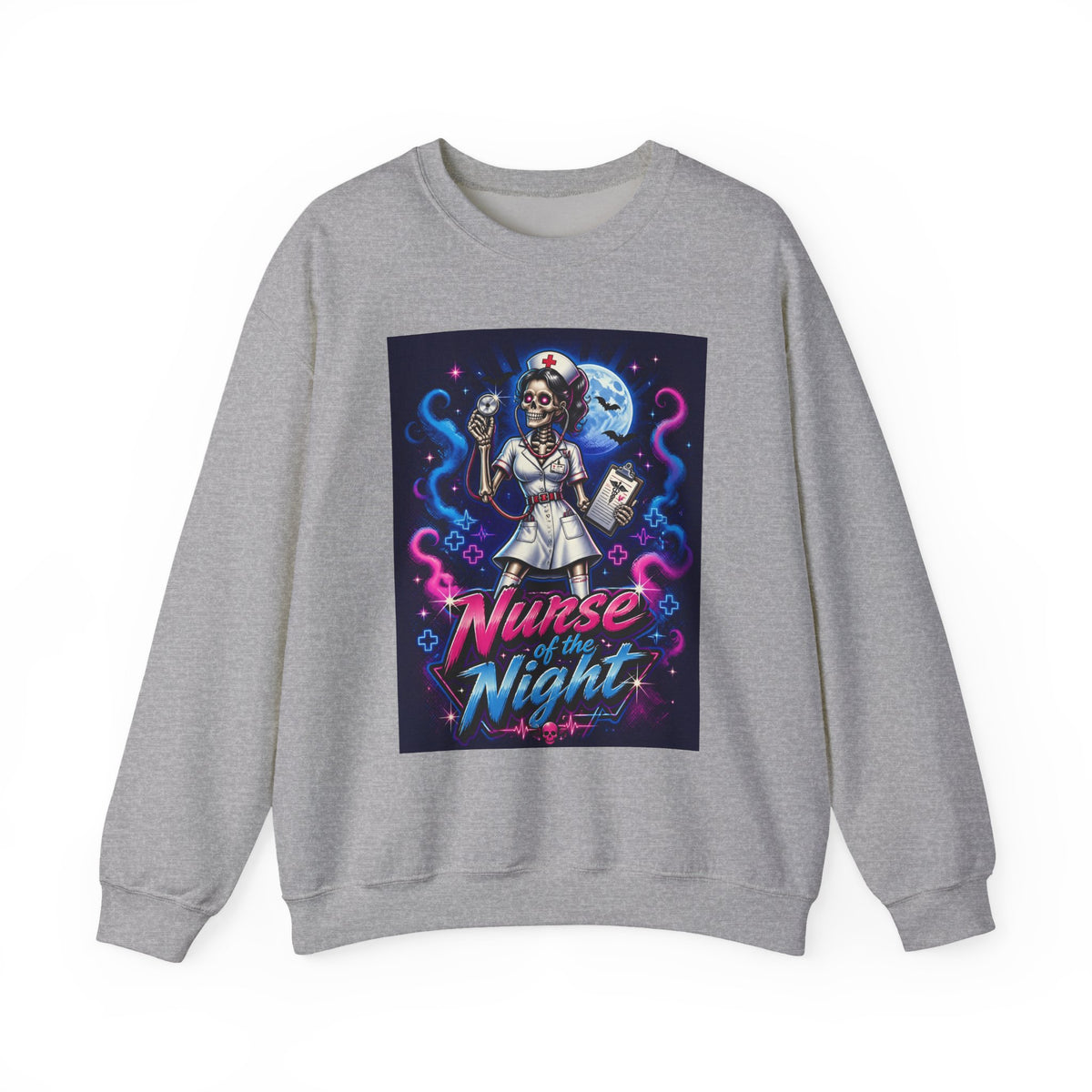 Nurse of the Night Sweatshirt - Retro Neon Nightshift RN Crewneck