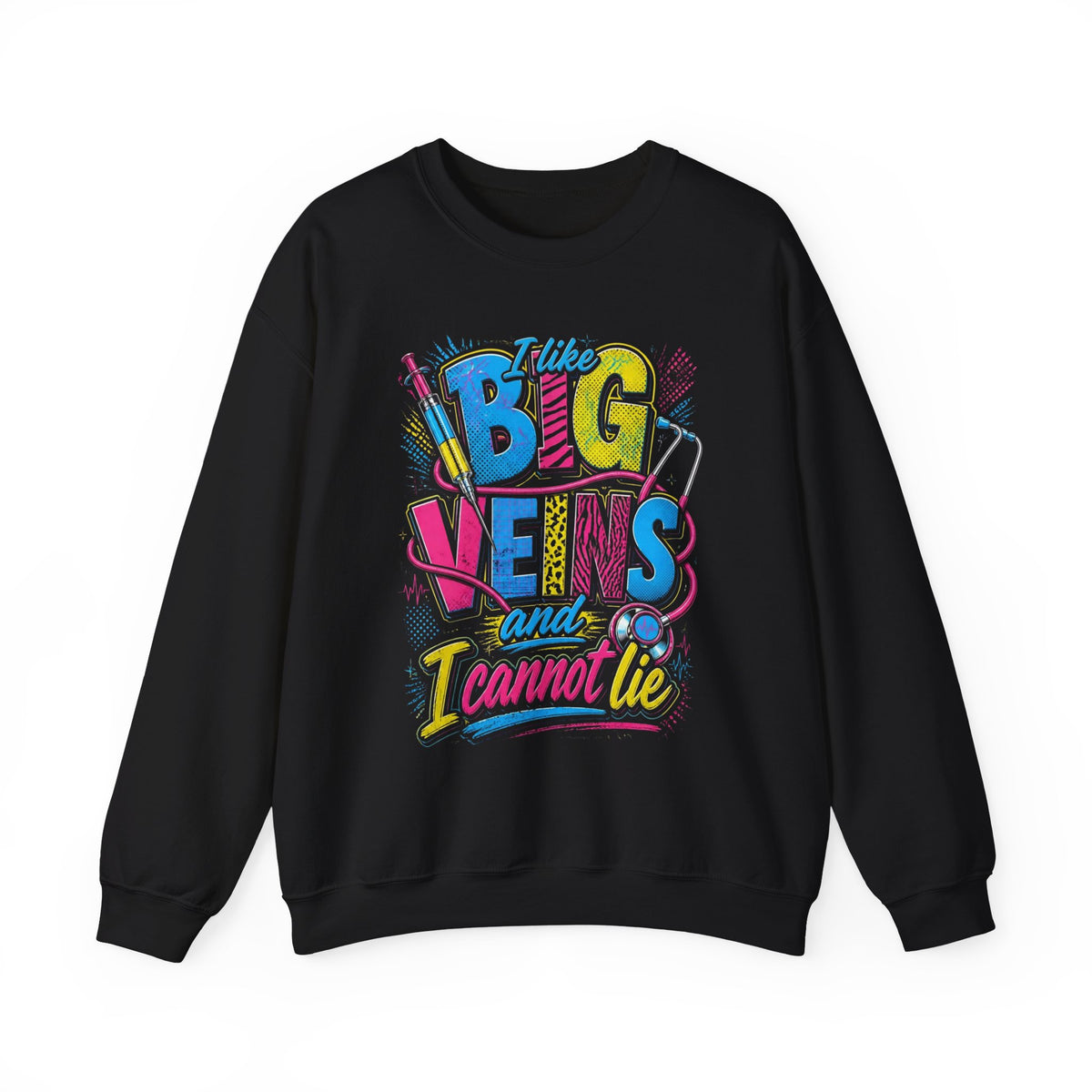 Sewing Crewneck Sweatshirt — "I Like Big Bows and I Cannot Lie" Colorful Quilting Design