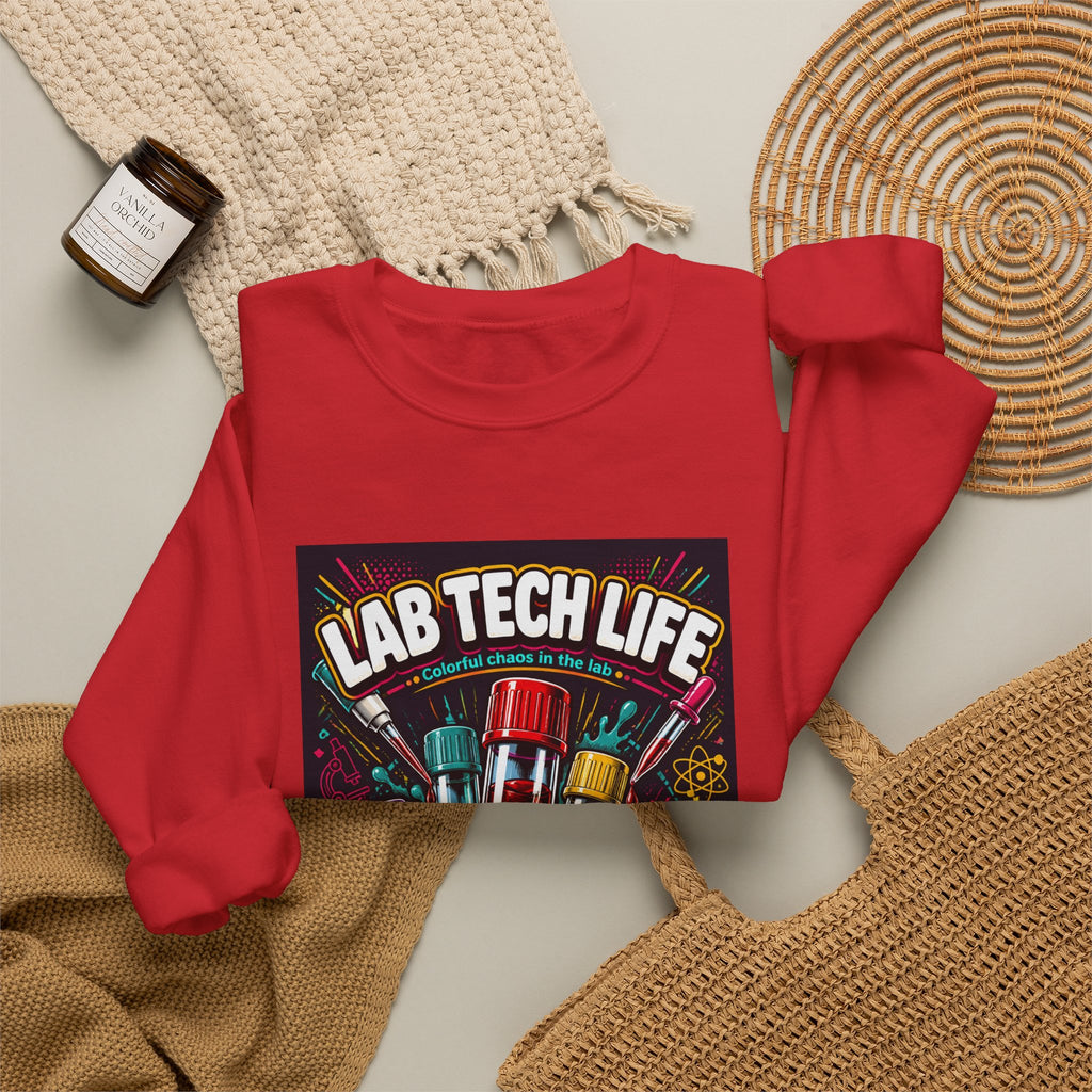 Lab Tech Life Sweatshirt — Colorful Test Tube Medical Lab Tech Shirt