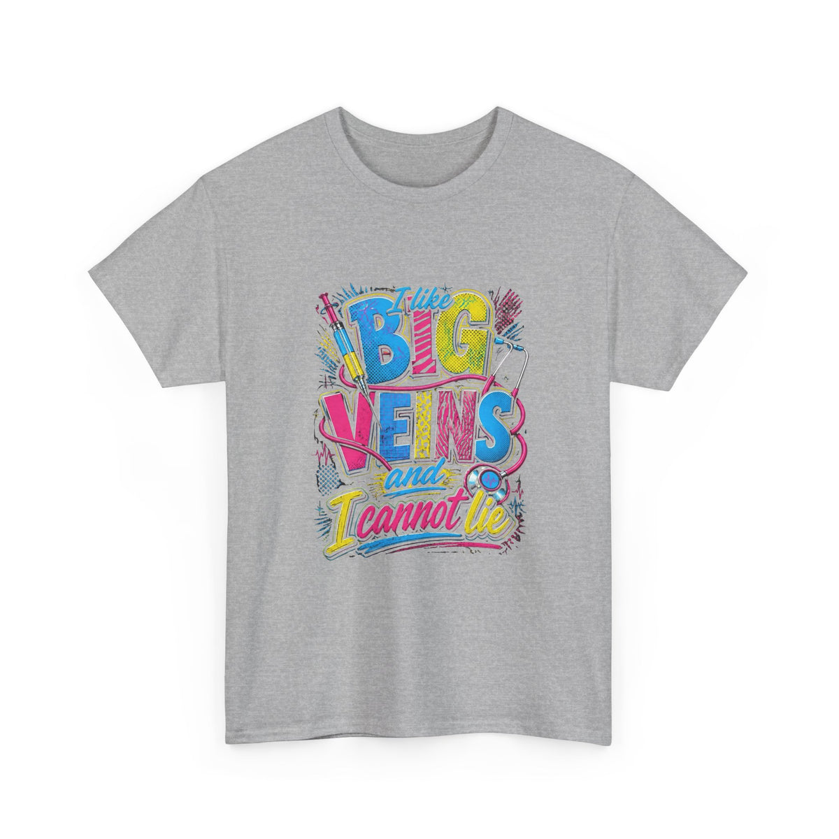 T-Shirt — "Big Veins and I Cannot Lie" Retro Graphic Tee