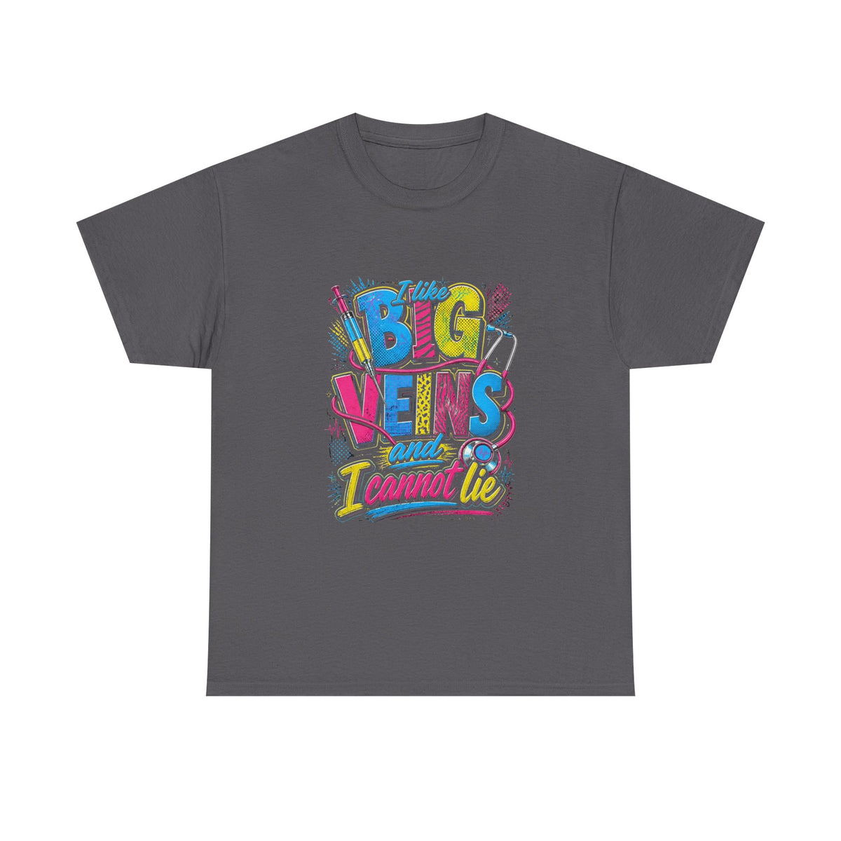 T-Shirt — "Big Veins and I Cannot Lie" Retro Graphic Tee