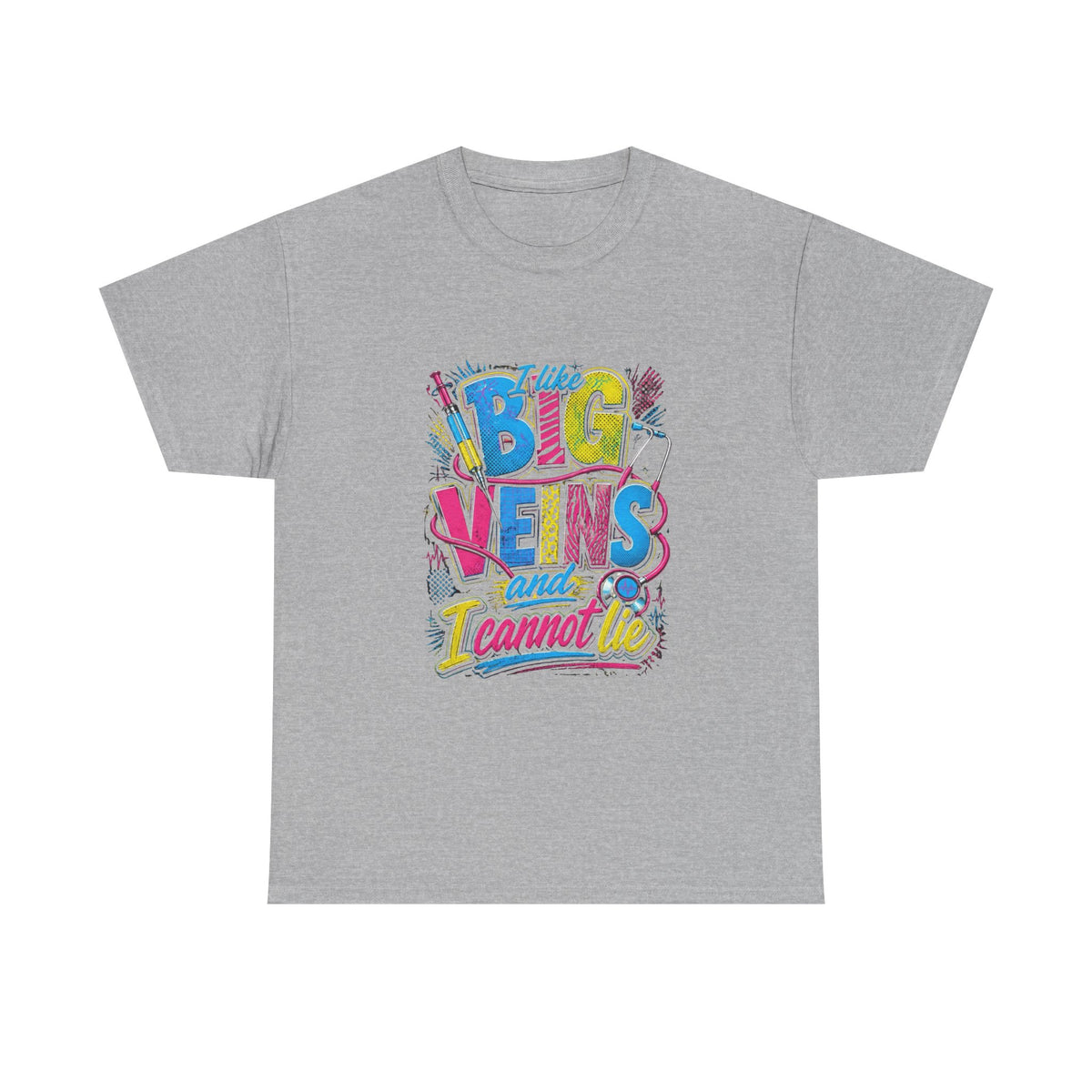 T-Shirt — "Big Veins and I Cannot Lie" Retro Graphic Tee